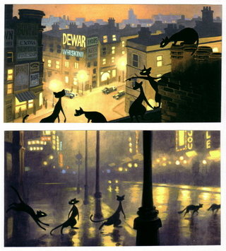 Illustration for article titled Explore the dark, moody art of Steven Spielberg’s animated Cats